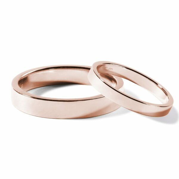 Snubní prsteny z růžového 14k zlata