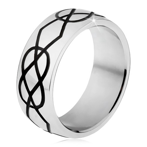 Lesklý ocelový prsten
