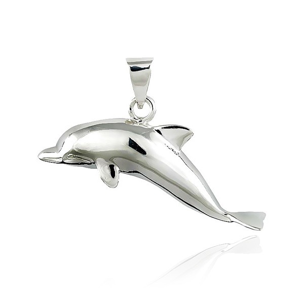 Stříbrný přívěsek 925 - skákající delfín