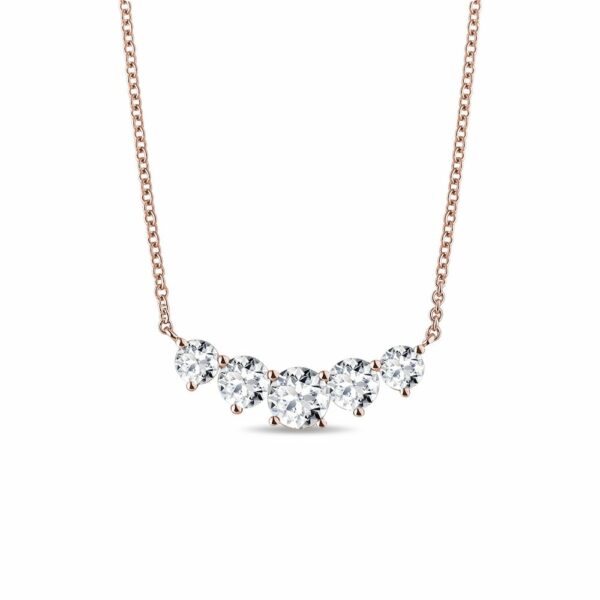 Luxusní diamantový náhrdelník v růžovém zlatě
