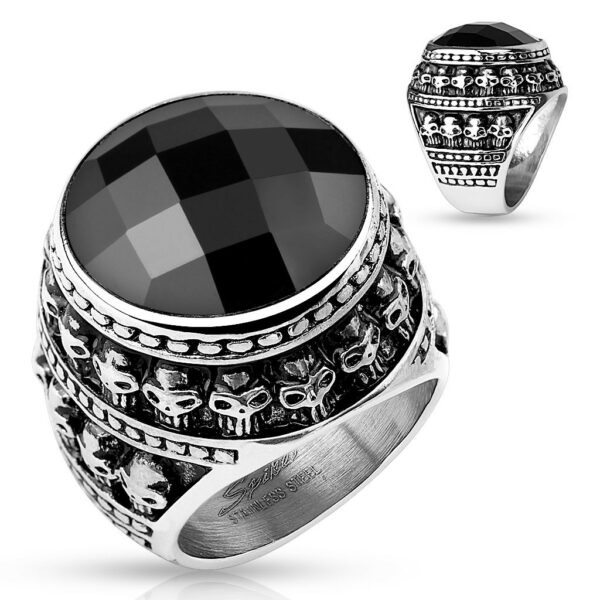Patinovaný ocelový prsten