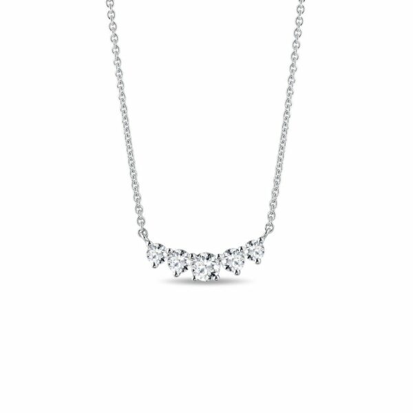 Luxusní náhrdelník s diamanty v bílém zlatě