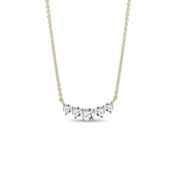 Luxusní náhrdelník s diamanty ve žlutém zlatě