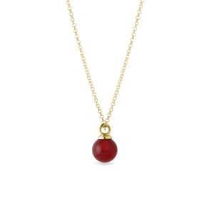 Zlatý náhrdelník s karneolem