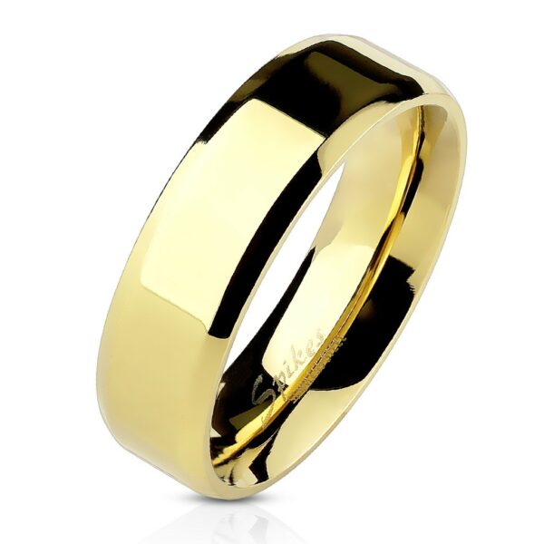 Ocelový prsten zlaté barvy