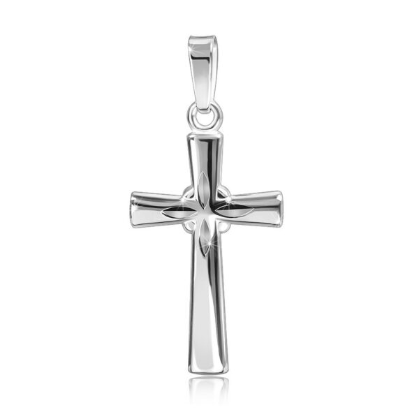 Stříbrný přívěsek 925 - lesklý kříž