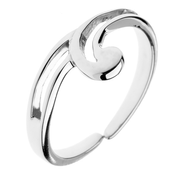 Stříbrný prsten 925 - výběžek ve tvaru vlnky