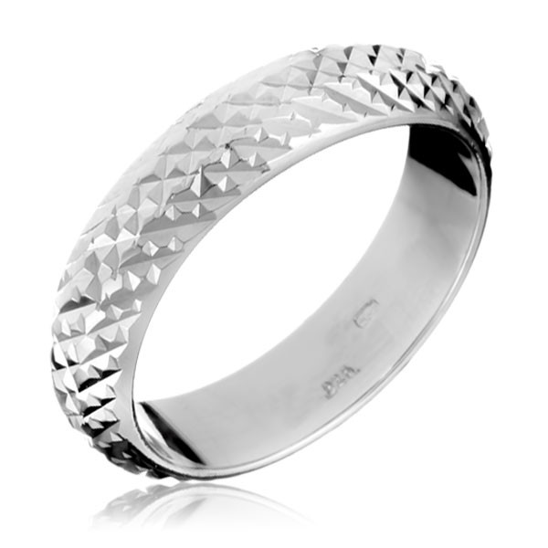 Stříbrný prsten 925 - vystouplé lesklé pyramidky - Velikost: 60