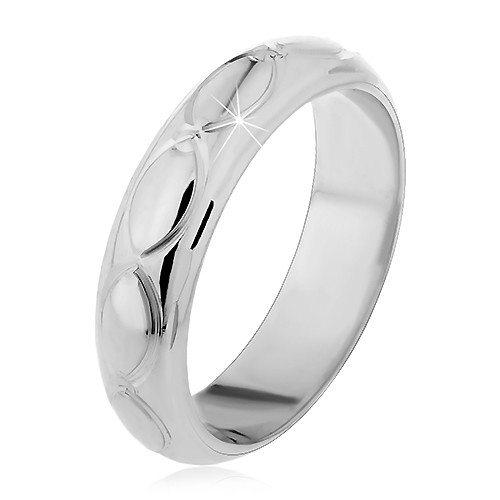 Prsten ze stříbra 925 - gravírovaná zrníčka