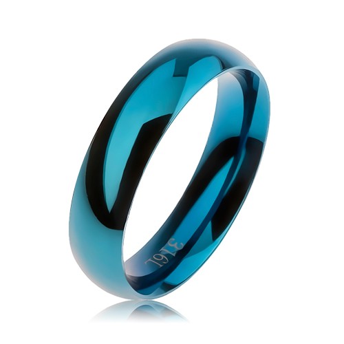 Modrý ocelový prsten