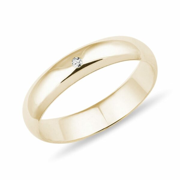 Snubní prsten ve žlutém zlatě