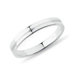 Snubní prsten pro ženy z bílého zlata