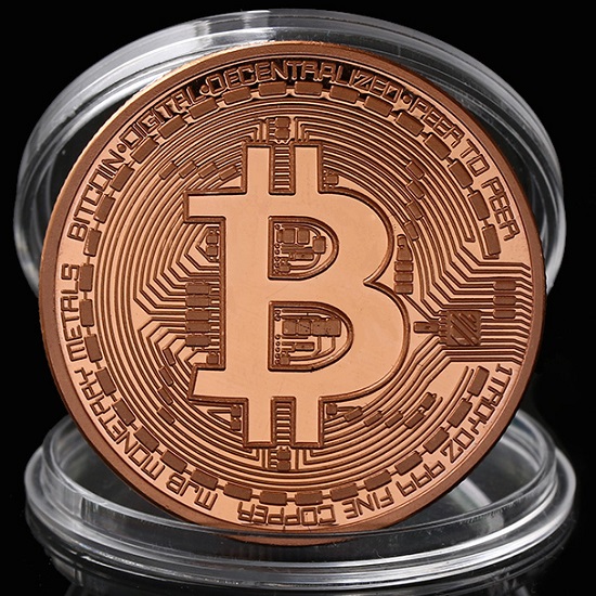 Mince Bitcoin Růžová/Zlatá