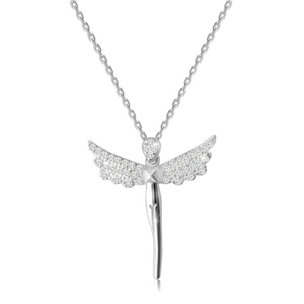 Stříbrný 925 náhrdelník - postava anděla