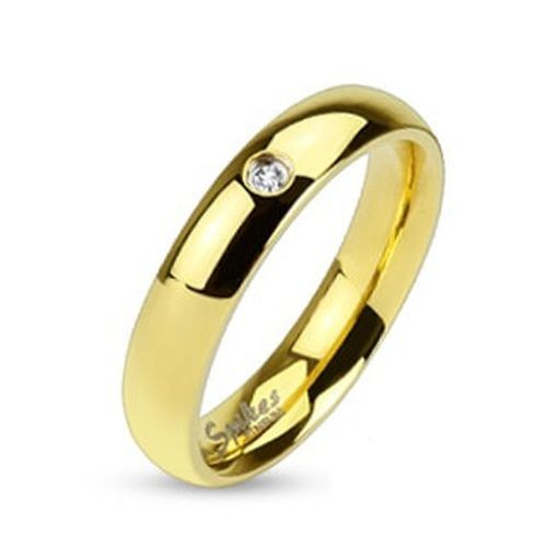 Prsten z oceli 316L zlaté barvy