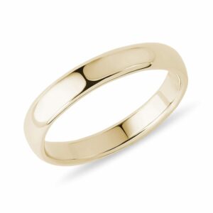 Klasický snubní prsten ze žlutého 14k zlata