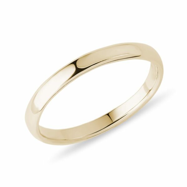 Klasický snubní prsten ze žlutého zlata