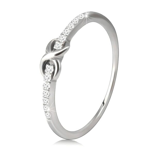 Stříbrný prsten 925 - smyčka ve tvaru osmičky