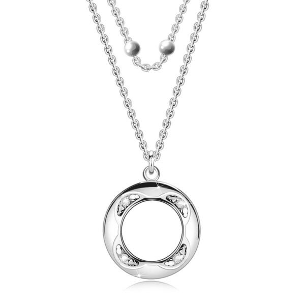 Stříbrný náhrdelník 925 - dvojitý řetízek