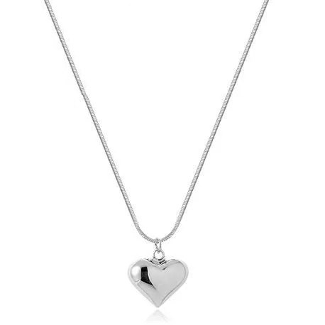 IZMAEL Náhrdelník Simple Heart Stříbrná KP28422