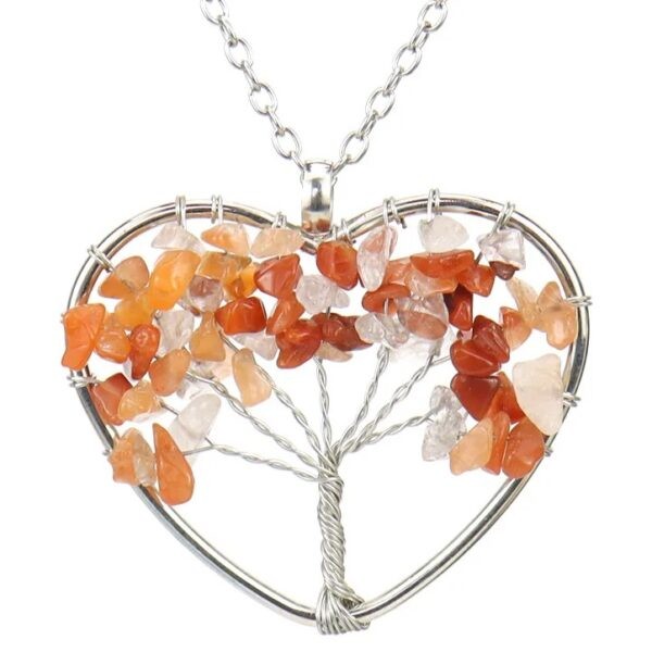 IZMAEL Náhrdelník Tree Heart Oranžová KP28415