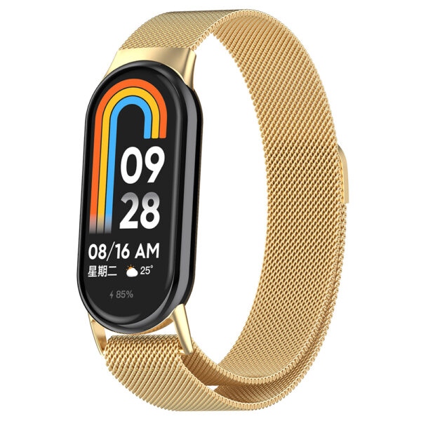 Techsuit   Řemínek na hodinky   Xiaomi Mi Band 8/8 NFC   Zlatá