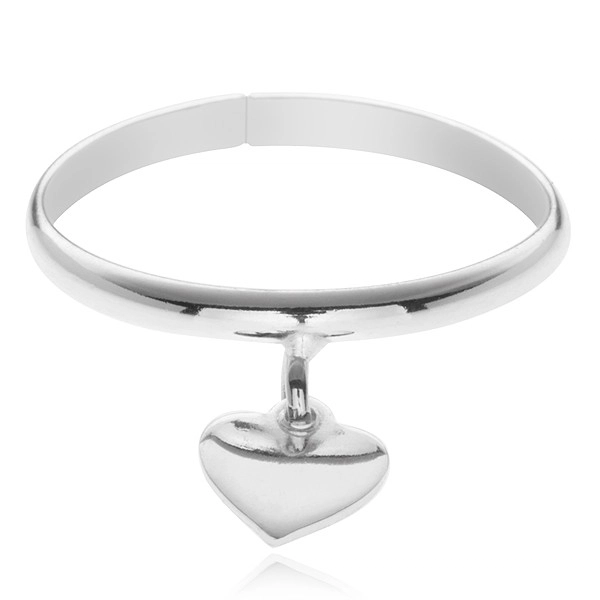 Prsten ze stříbra 925 - přívěsek ve tvaru srdíčka